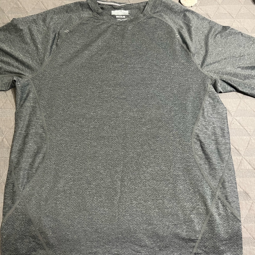 Kirkland Signature Men's Charcoal Short performance Sleeve Tee shirt
